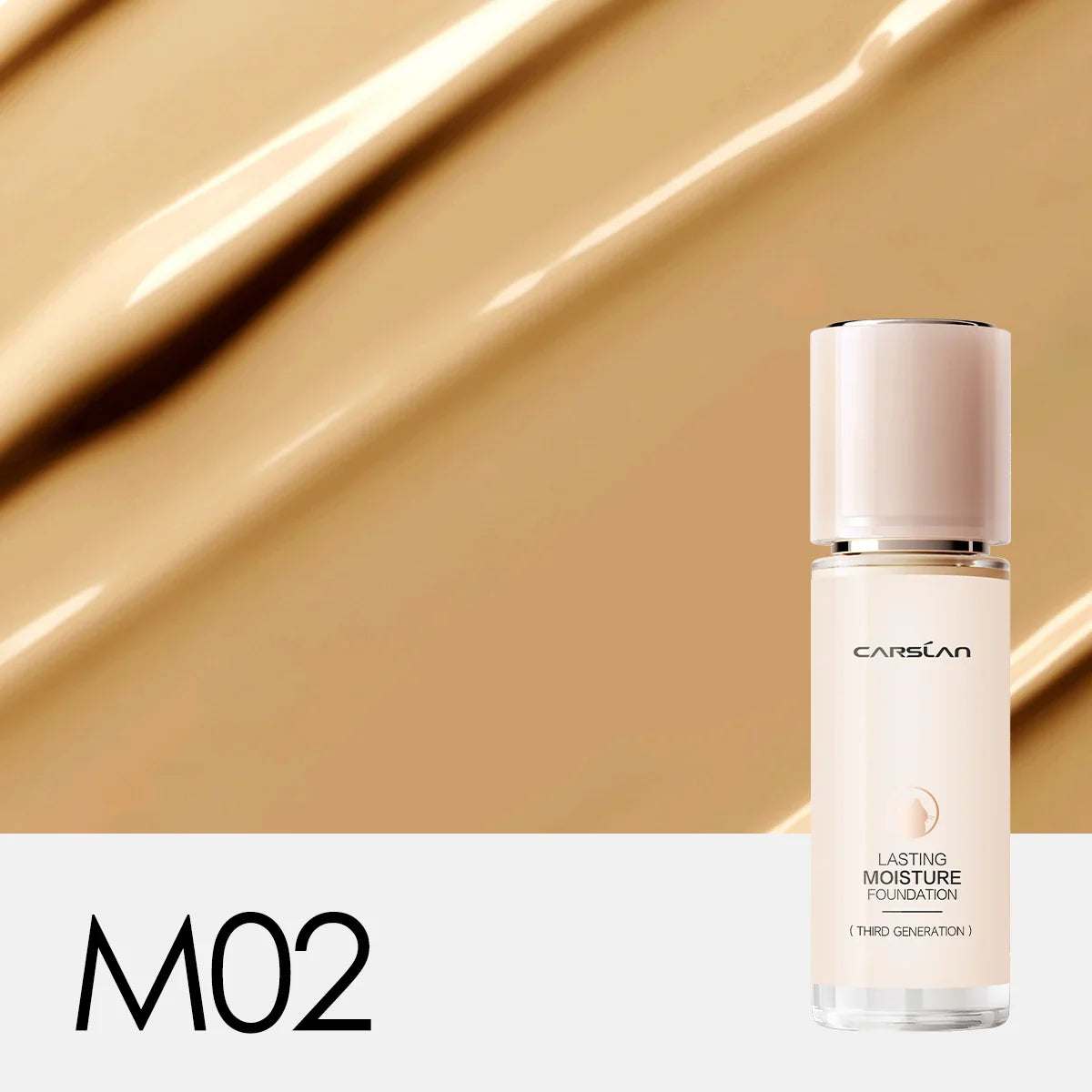 CARSLAN Long-Lasting Moisture Matte Liquid Foundation – Full Coverage Concealer, Whitening & Oil Control Face Base Makeup