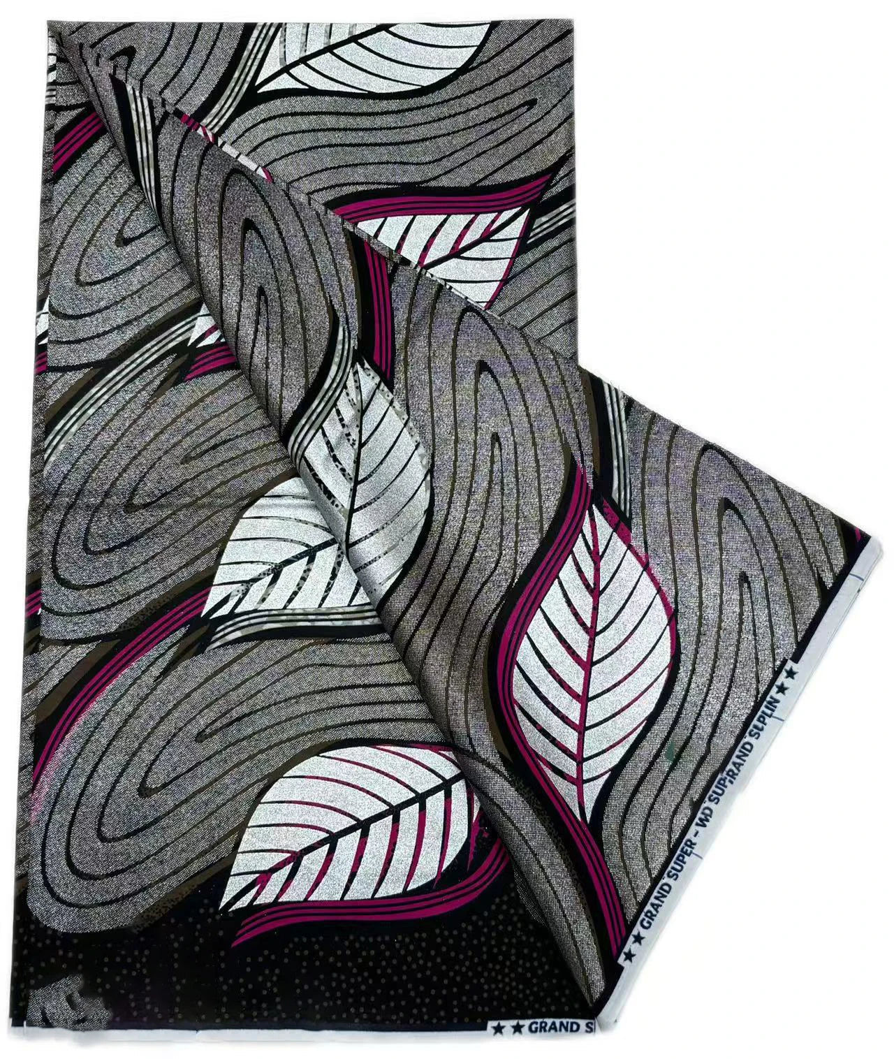 Grand Super Ankara Wax Fabric - Original 100% Cotton Glitter Batik Pagne 6 Yards Nigerian Party Dress Sewing Material