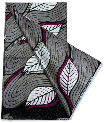 Grand Super Ankara Wax Fabric - Original 100% Cotton Glitter Batik Pagne 6 Yards Nigerian Party Dress Sewing Material