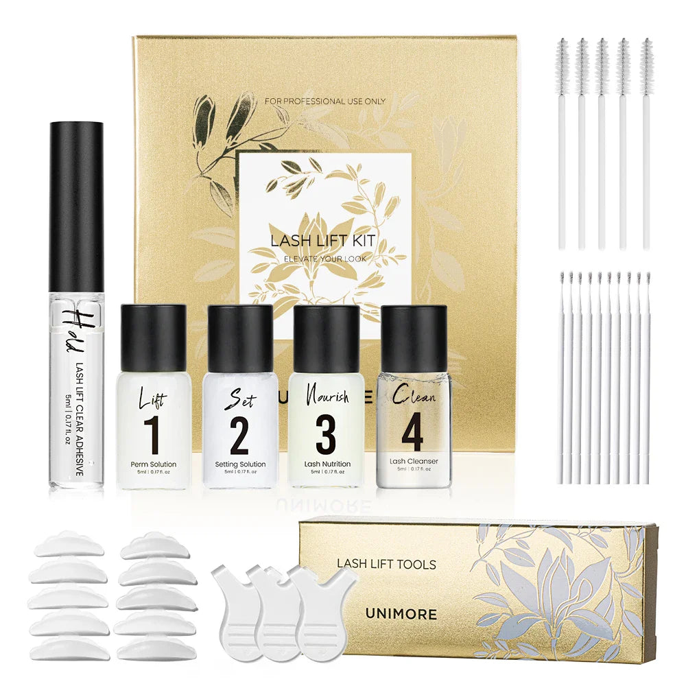 Gollee Eyelash Lifting Perm Kit – Original Lash Lift Set for 4-6 Weeks Retention, Eyelash Curler & Treatment Makeup Set