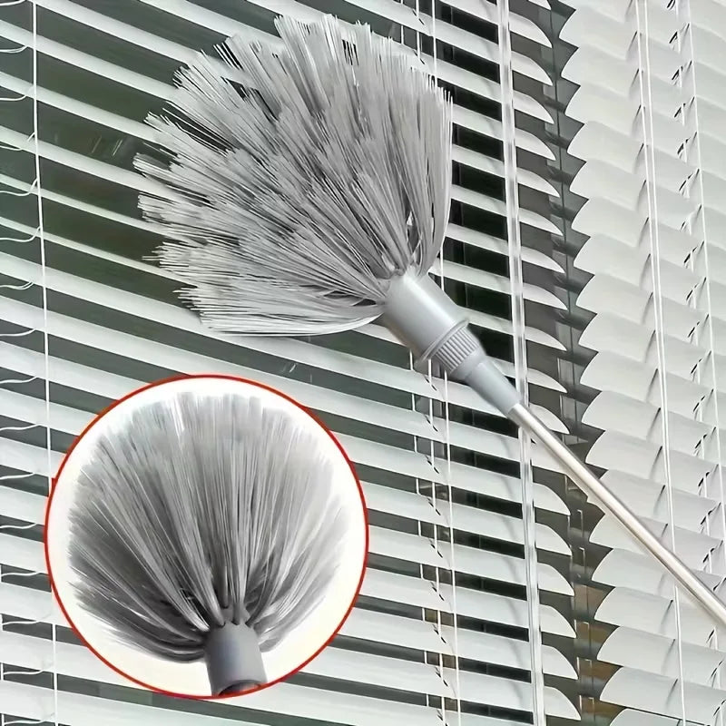 Adjustable Spider Web Ceiling Cleaner - Heavy-Duty Metal Broom with Ergonomic Handle for Multi-Surface Dusting