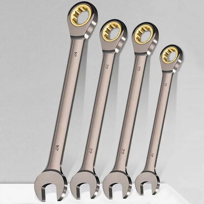 6-32mm Ratchet Combination Wrench - Dual-Use Universal Repair Tool for Car & Motorcycle Maintenance