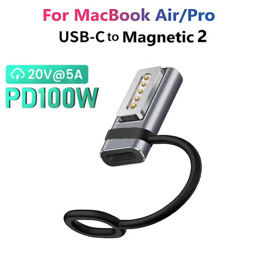 USB-C Magnetic PD Adapter - Fast Charging Converter Plug for MacBook Air & Pro Magsafe 1/2