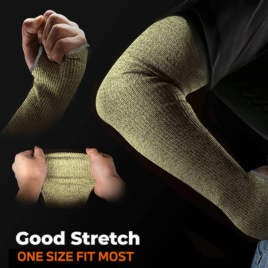 Kevlar Cut Resistant Sleeves - 44cm Aramid Fiber Arm Protection for Welding, Gardening & Heat Resistant Work