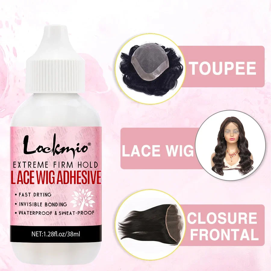 Waterproof Wig Glue Adhesive Kit - Lace Front Toupee Bonding Glue & Remover for Beginners