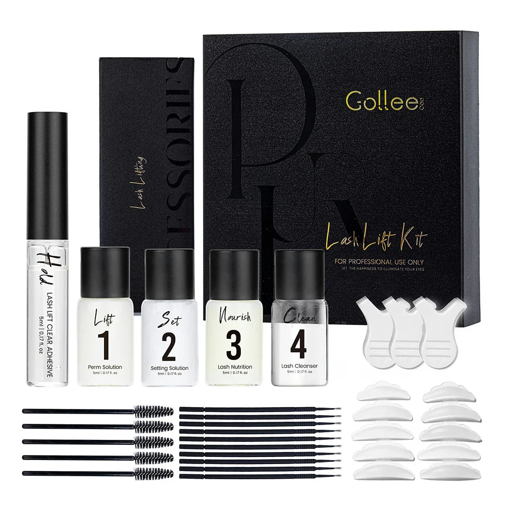 Gollee Eyelash Lifting Perm Kit – Original Lash Lift Set for 4-6 Weeks Retention, Eyelash Curler & Treatment Makeup Set