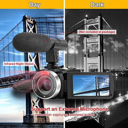 4K Digital Camera – 42MP HD Camera with 18X Zoom, 3.0-inch Screen, Flash & Portable Video Recorder