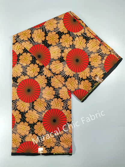 Guaranteed Veritable African Real Wax Fabric - 100% Cotton High Quality Ankara Pagne 6 Yards Nigerian Women’s Style Dress Material