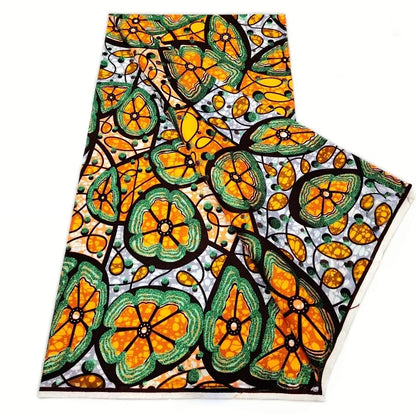 Grand Super Ankara Wax Fabric - Original 100% Cotton Glitter Batik Pagne 6 Yards Nigerian Party Dress Sewing Material