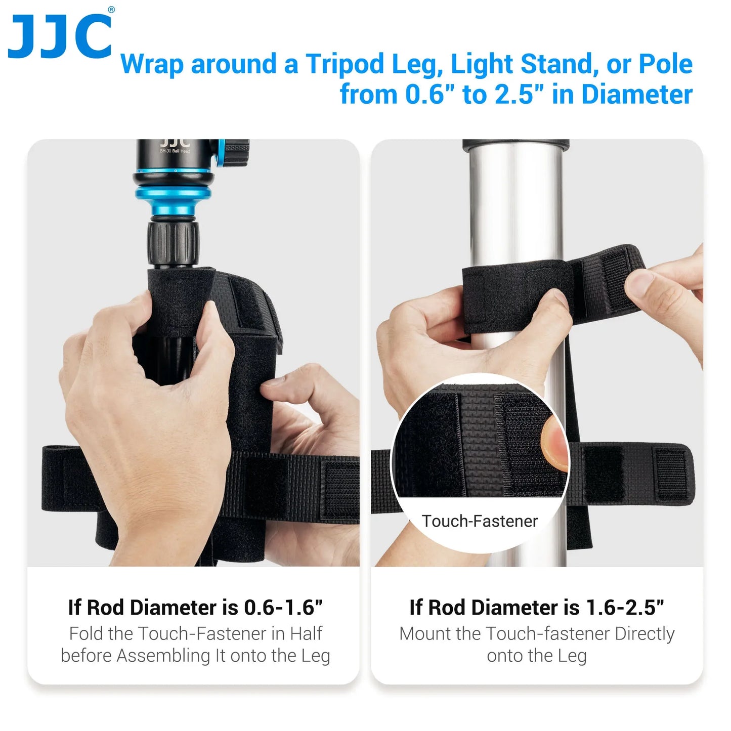 JJC Tripod Mounting Strap Bag – Photography Accessory Holder for Power Bank, Remote, Light Stand & Cables