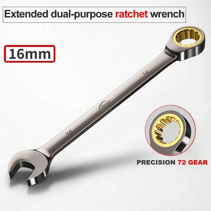 6-32mm Ratchet Combination Wrench - Dual-Use Universal Repair Tool for Car & Motorcycle Maintenance