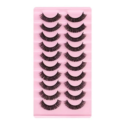 2/10 Pairs 3D Mink Strip False Eyelashes – Dramatic Fake Lash Extensions for Makeup