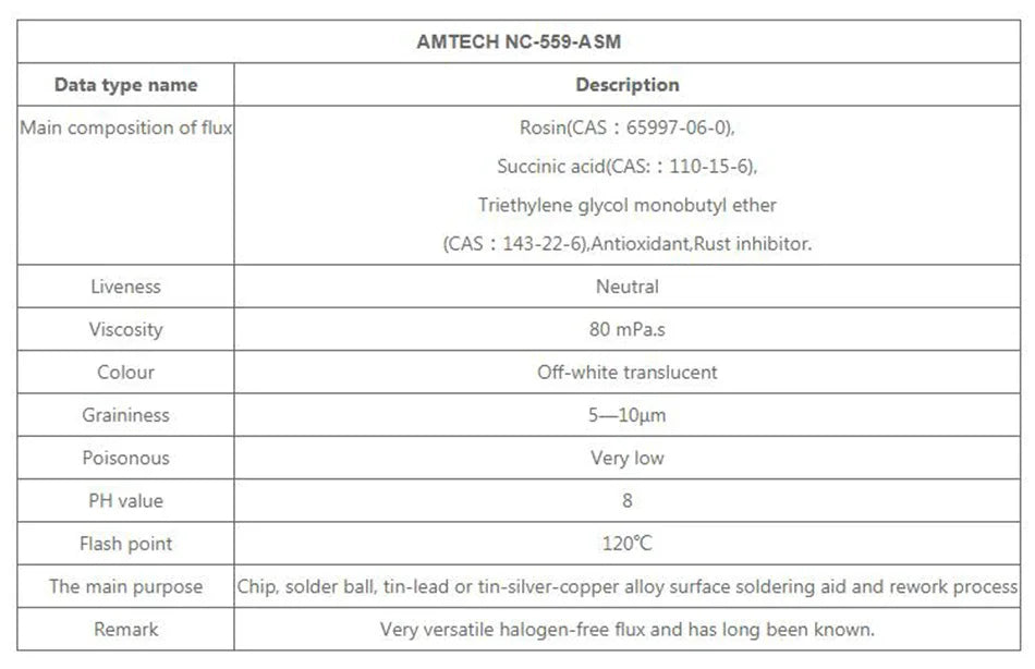 Original Amtech NC 559 Flux – 10ml Syringe for Soldering, BGA & SMD PCB Repair, Electronics Tools