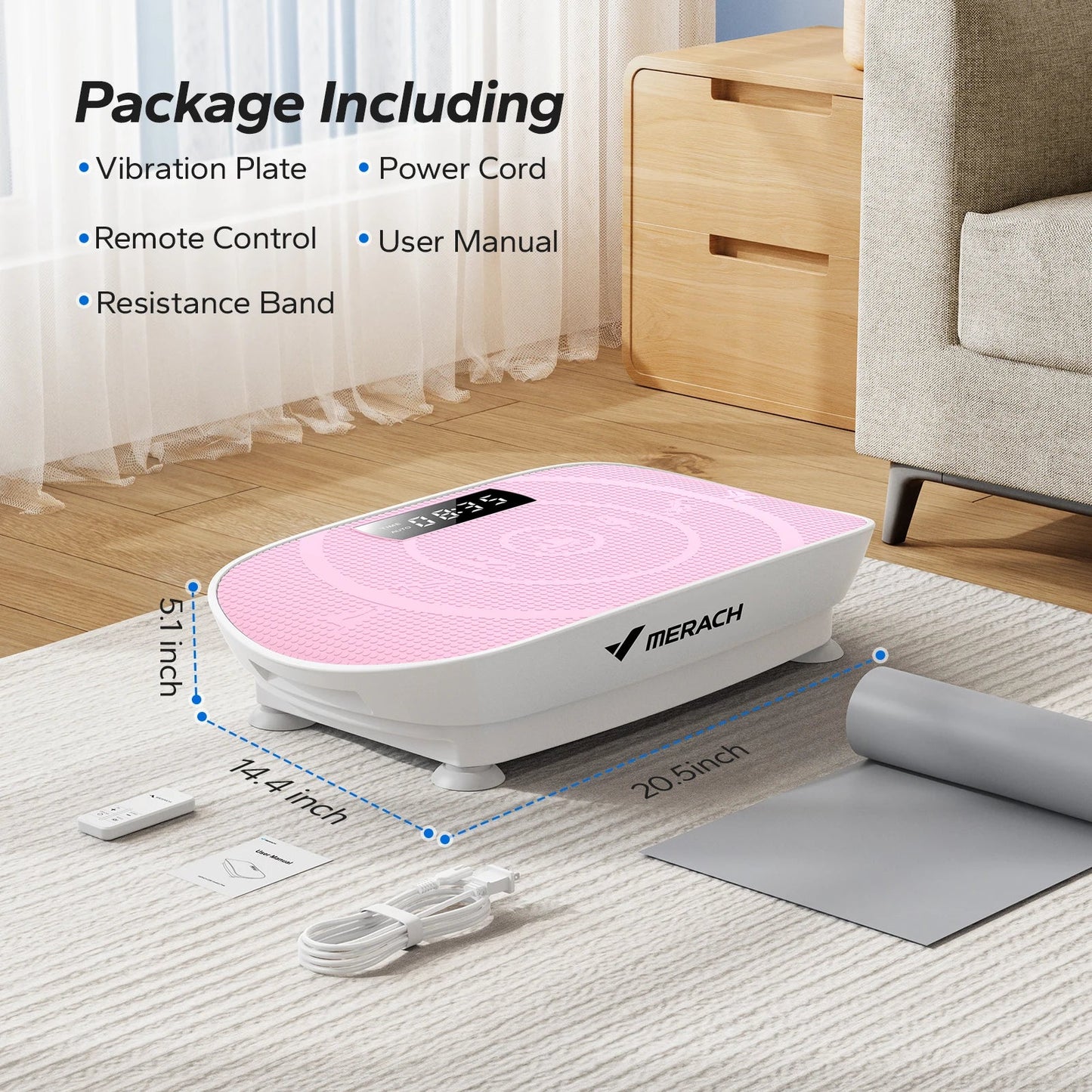 MERACH Vibration Plate Exercise Machine — Whole Body Fitness Platform for Weight Loss & Body Shaping