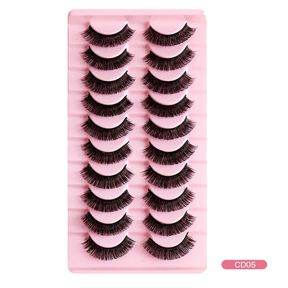 2/10 Pairs 3D Mink Strip False Eyelashes – Dramatic Fake Lash Extensions for Makeup