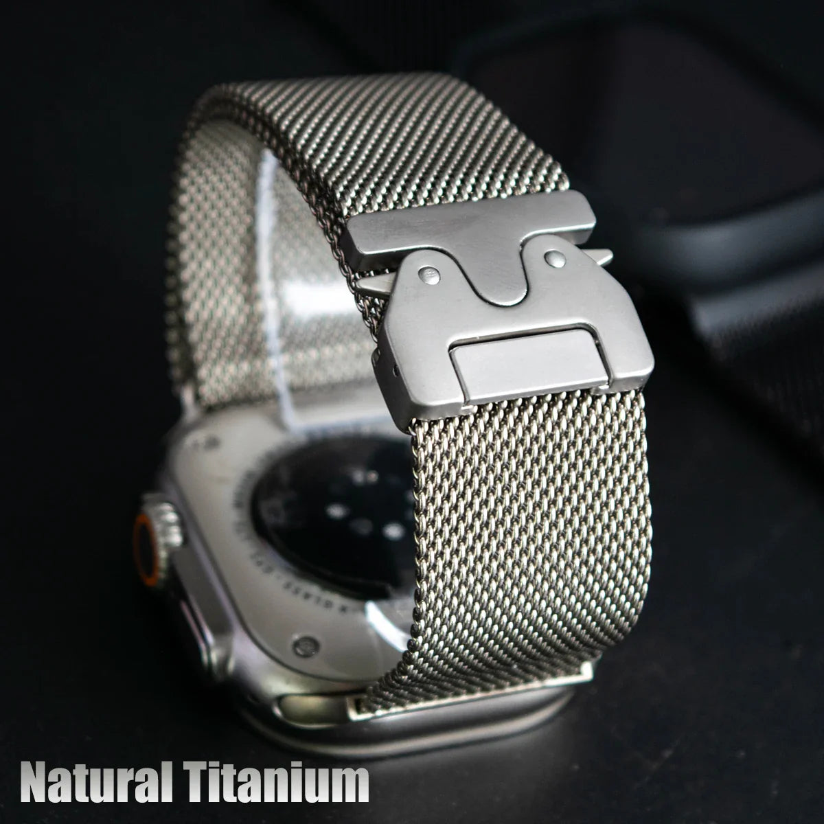 100% Titanium Milanese Loop Band for Apple Watch Ultra 2/1, Series 10–6, SE – iWatch Strap for 45mm 46mm 49mm Models