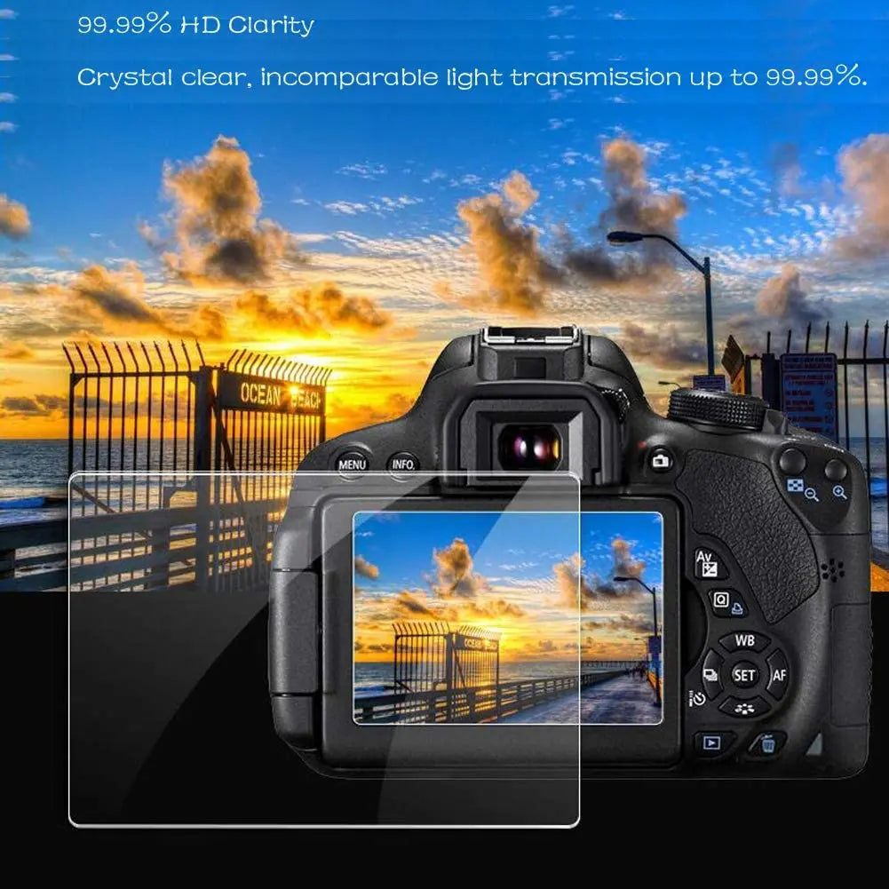 Tempered Glass Screen Protector for Sony A6400, A6300, A6000, A5000, NEX-7/6/5, A9, A77, A7 Series & ZV1 RX100 Cameras