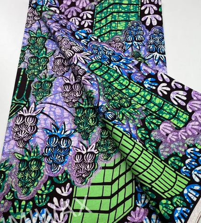 Grand Super Ankara Wax Fabric - Original 100% Cotton Glitter Batik Pagne 6 Yards Nigerian Party Dress Sewing Material
