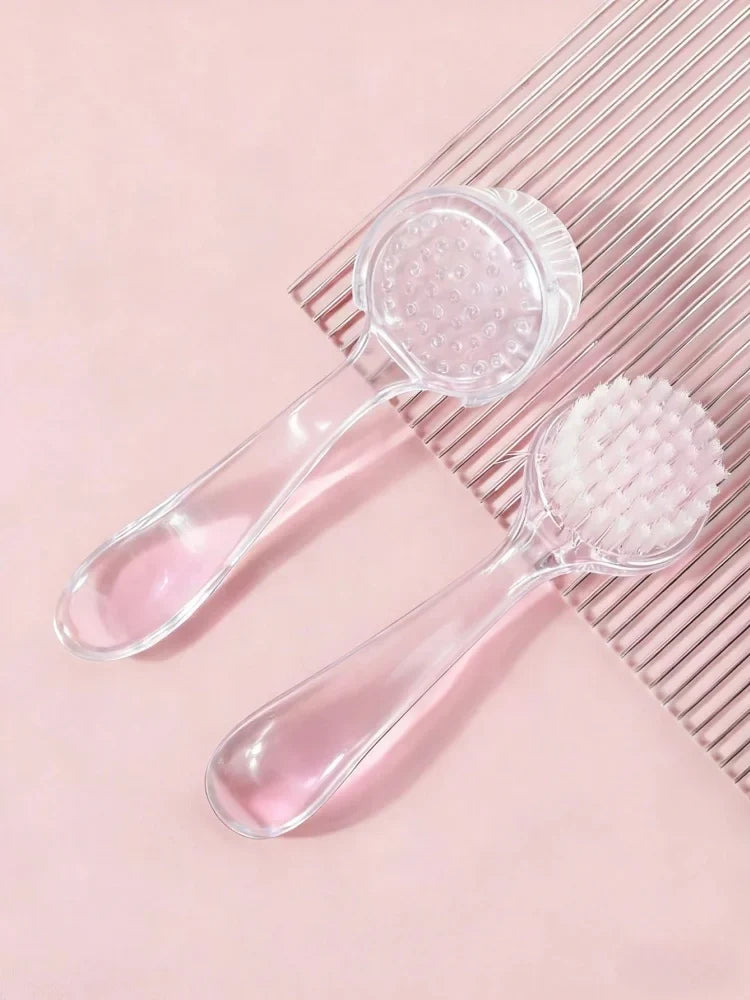 Acrylic Nail Dust Brush Set - Round Head Powder Cleaning Brush With Cap Professional Manicure Pedicure Tool Holder