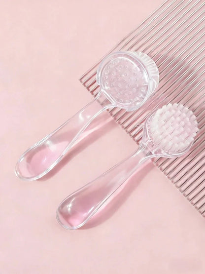 Acrylic Nail Dust Brush Set - Round Head Powder Cleaning Brush With Cap Professional Manicure Pedicure Tool Holder