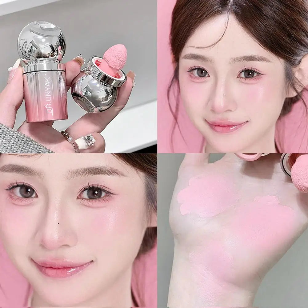 Velvet Liquid Blush - Matte Sponge Applicator for Natural Long-Lasting Cheek Color & Contour