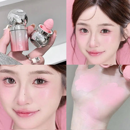 Velvet Liquid Blush - Matte Sponge Applicator for Natural Long-Lasting Cheek Color & Contour
