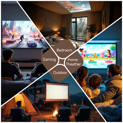 Magcubic 4K L018 Projector - 650ANSI, Native 1080P, Auto Focus & Keystone, 360° Rotate, Android 11, BT 5.2, WIFI6, Portable Home Theater