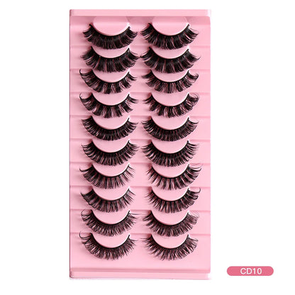 2/10 Pairs 3D Mink Strip False Eyelashes – Dramatic Fake Lash Extensions for Makeup