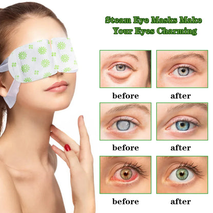 Eelhoe Herbal Steam Eye Mask – Relieve Eye Fatigue, Soothe Discomfort, Fade Dark Circles & Moisturize with Hot Compress