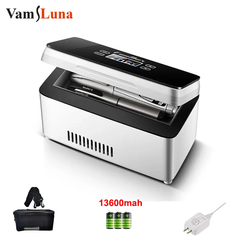 10400mah  Mini Refrigerator – High Power Insulin and Pill Box with 0-18°C Cooling, USB Charging Refrigerated Incubator