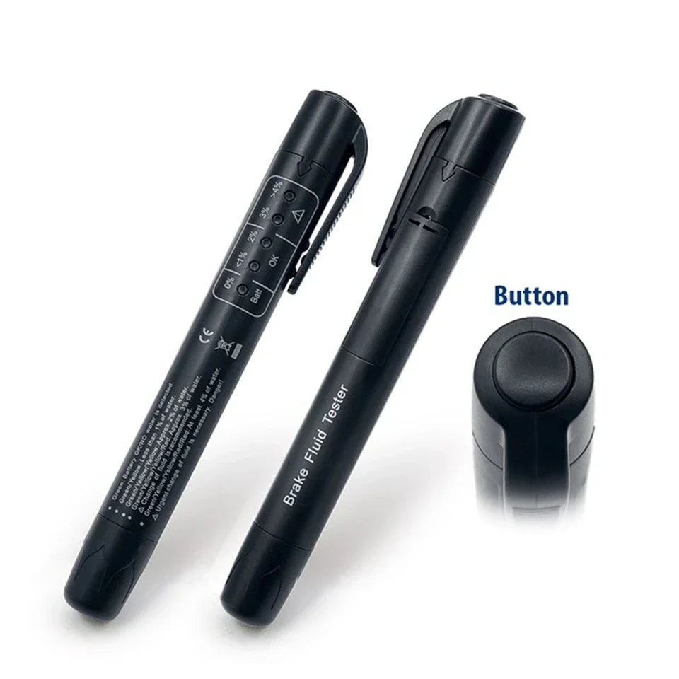 Auto Car Brake Fluid Tester Pen with 5 LEDs - Mini Diagnostic Tool for DOT3/DOT4 Brake Fluid
