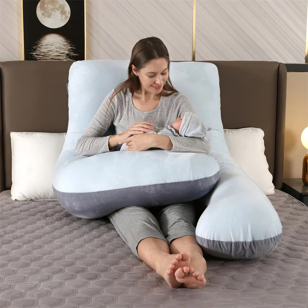 PANGDUBE Pregnancy Pillow 130x70cm – Nursing, Waist & Sleeping Cushion for Pregnant Women