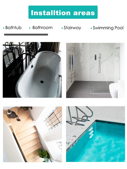 10pcs Cartoon Pattern Anti-Slip Bathroom Stickers – Self-Adhesive EPDM Mat for Bathtub, Stairs & Kids Room