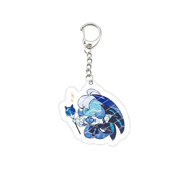 Game Chibis Shadow & Milk Cookie Keychains – Acrylic Bag Pendant for Coffee Brea & Pure Vanilla Fans Gifts