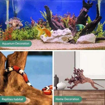 Natural Aquarium Driftwood - Sinkable Fish Tank Decoration for Aquatic Landscape