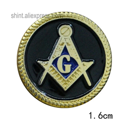 Masonic Freemason Lapel Pin - Forget Me Not Sun Past Master Commemorative Badge for Freemasonry Accessories & Collectors