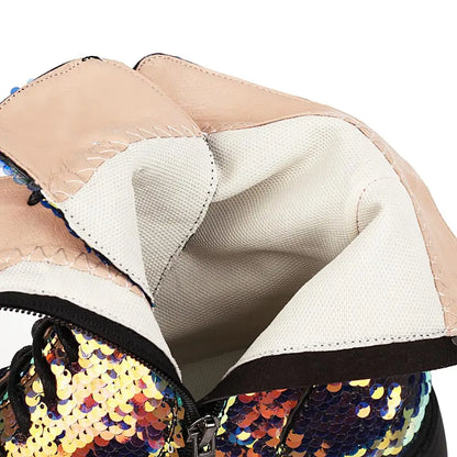 Women’s Color-Changing Sequin Boots - Magical Multi-Color Autumn & Winter Fashion Shoes