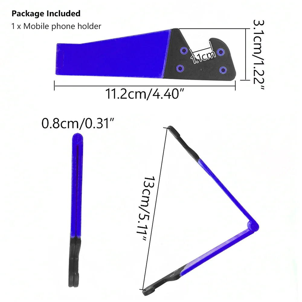 V-Shaped Universal Foldable Mobile Cell Phone Stand: Adjustable Holder for Smartphone & Tablet - Convenient Support Bracket Mount
