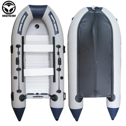 5-6 Person Inflatable Assault Boat – 3.8m PVC Fishing Rowing Boat with Aluminum Floor & Speed Raft Accessories