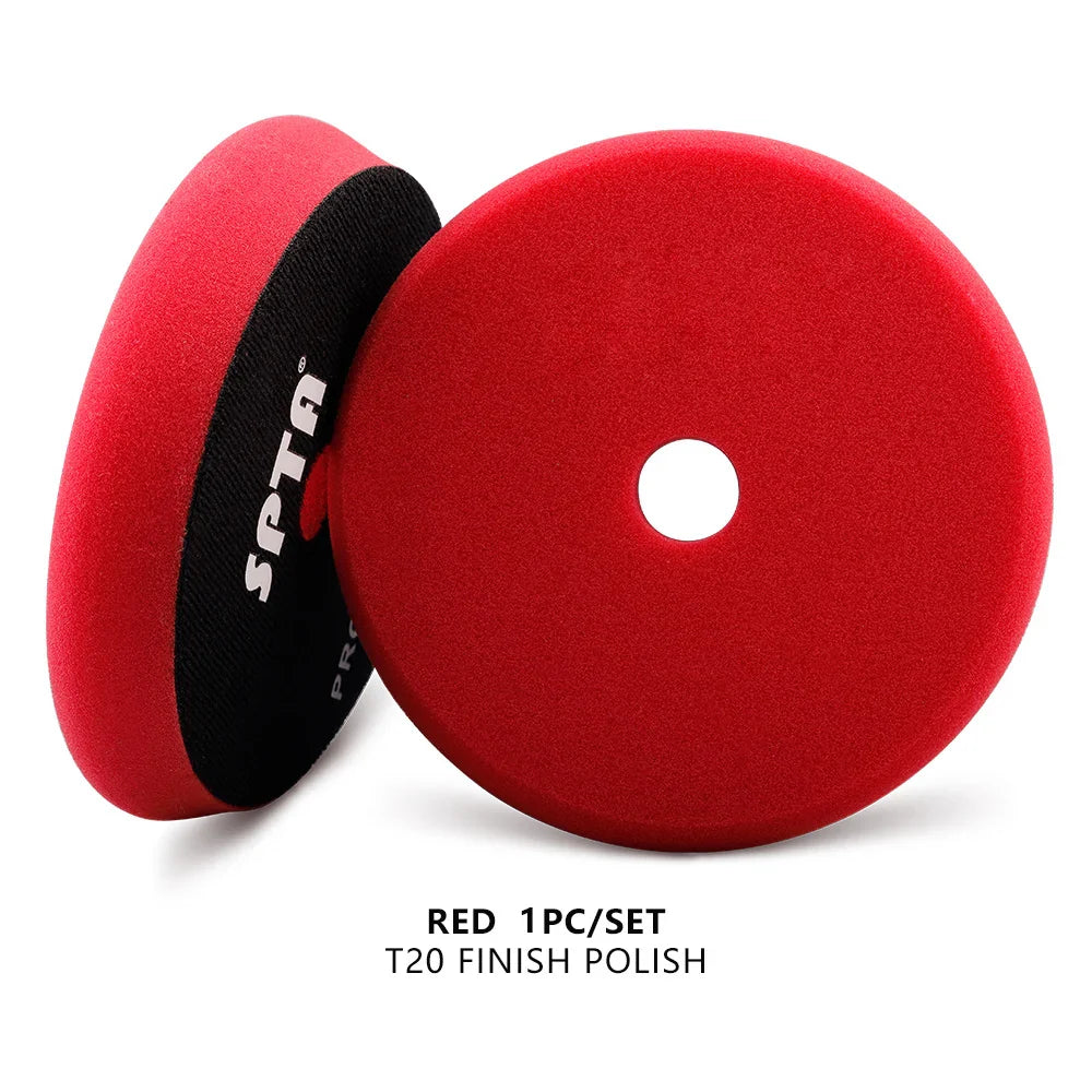 SPTA Car Buffing Polishing Pads – 3", 5", 6" T-Shape Sponge for DA/RO/GA Buffer Polisher