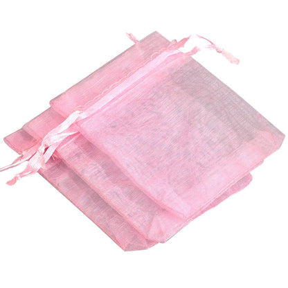 Organza Gift Bags - 50/100pcs Drawstring Jewelry Pouches 24 Colors for Wedding Christmas Candy Gift Packaging