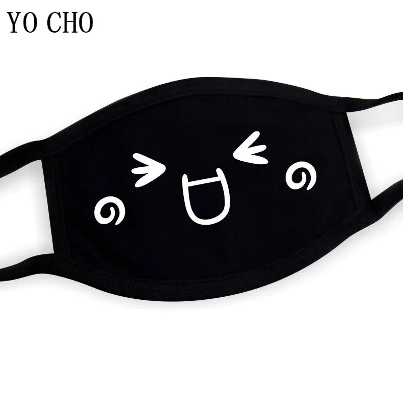 YO CHO Unisex Cotton Dust Mouth Mask – Anime Cartoon Respirator, Warm Mouth Muffle, Perfect Birthday Party Gift
