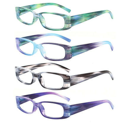 Stylish Small Frame Reading Glasses - Spring Hinge Readers for Men & Women in 6 Color Options