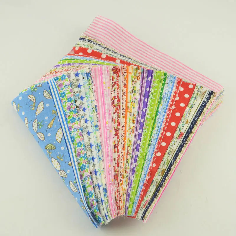 Ankara Patchwork Fabric Bundle - 50 Pieces 10x12cm Cotton Fabric for Sewing, Quilting & DIY Dolls