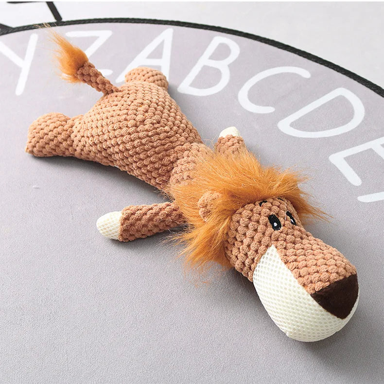 Plush Cartoon Puppy Dog Toy – Chew & Squeak Toy for Small Dogs, Teeth Grinding Pet Accessory