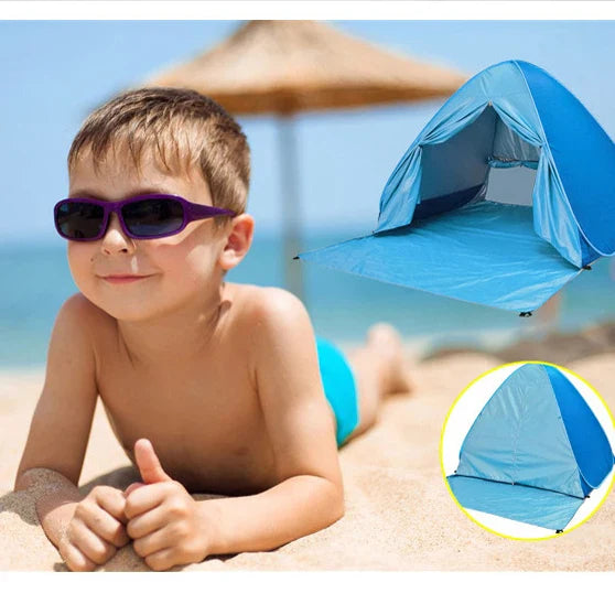 Pop-Up Beach Tent 165×150×110cm – UV Protection, Full Shade, Ultralight & Portable for Family Camping & Travel