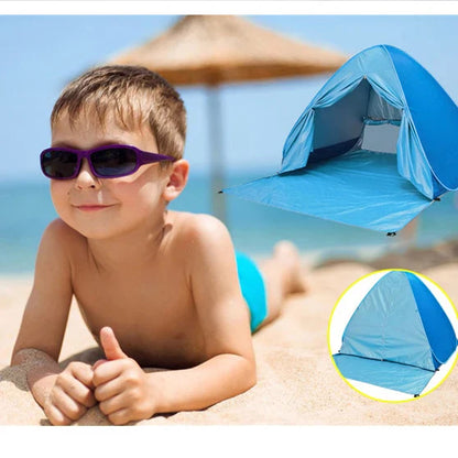 Pop-Up Beach Tent 165×150×110cm – UV Protection, Full Shade, Ultralight & Portable for Family Camping & Travel