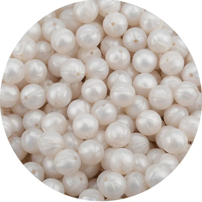 LOFCA Silicone Teething Beads - 20pcs 15mm Round Baby Chew Beads for DIY Teether Toys Infant Accessories