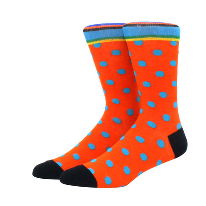Men’s Funny Argyle Diamond Pattern Cotton Socks – Large Size 3D Geometric Crew Tube Socks, Combed Cotton Casual Novelty Socks
