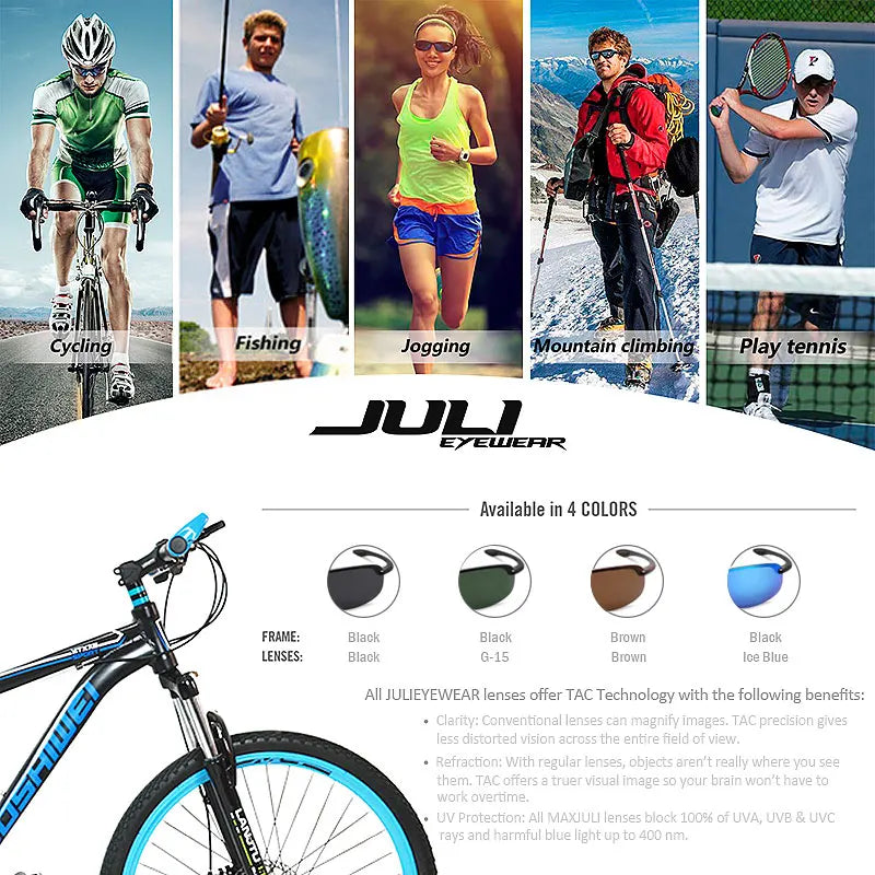 MAXJULI Bifocal Sunglasses for Men & Women - Ultra Lightweight TR90 Frame, UV Protection & Sun Reading Glasses (8001)